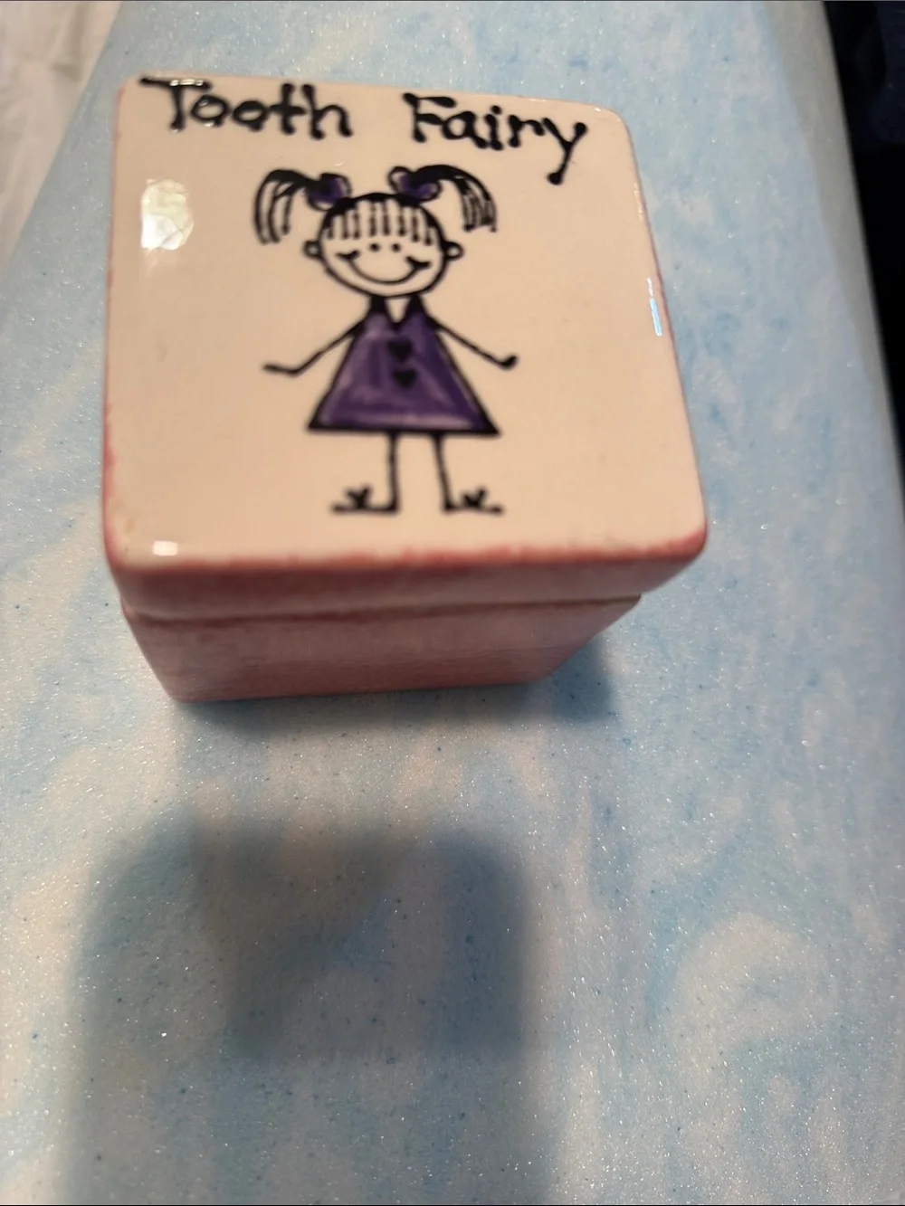 Tooth Fairy Kids ceramic square  Accessory - pink